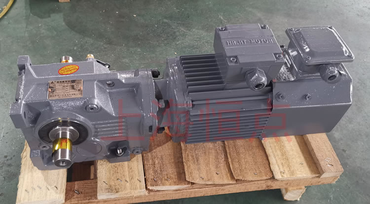 K37系列減速機輸入配變頻電機，輸出雙軸A+B 實物照片