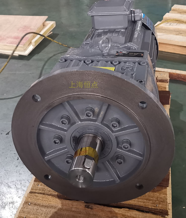 RF87減速機，立式安裝，輸入配電機，實物照片如下