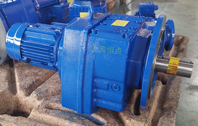 RF87減速機，立式安裝，輸入配電機，實物照片如下