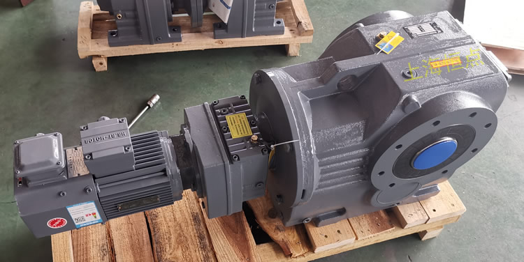 KA97R57雙級減速機 輸入配電機 輸出通孔 實物