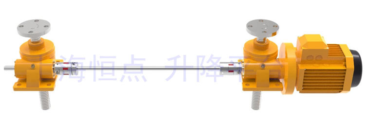 SWL系列直線型升降平台，電機直聯側放實物圖